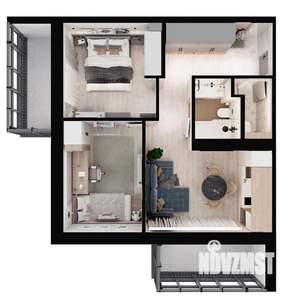 2-к квартира, вторичка, 58м2, 18/18 этаж