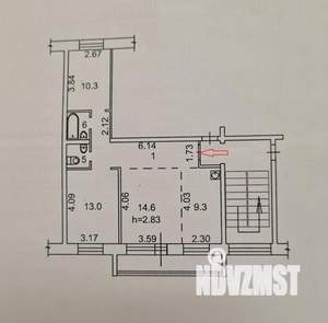 3-к квартира, вторичка, 71м2, 2/5 этаж