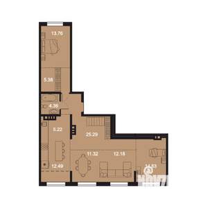 4-к квартира, вторичка, 118м2, 8/8 этаж