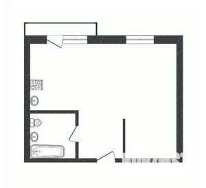 Студия квартира, вторичка, 39м2, 2/4 этаж