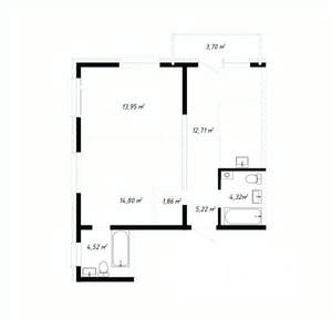 3-к квартира, вторичка, 61м2, 11/19 этаж