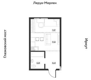 1-к квартира, вторичка, 25м2, 13/19 этаж